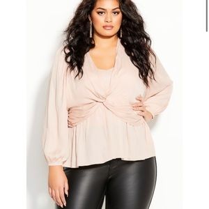City Chic NWT flattering twist front top